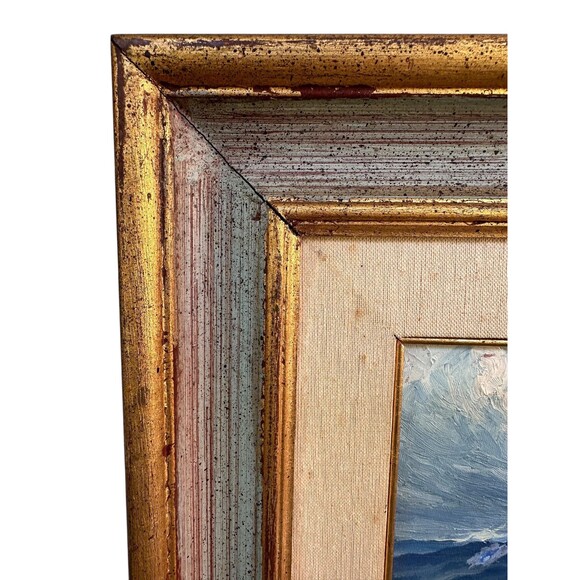 Vintage Signed Seascape Oil Painting by E. Walter | Ocean Waves | Coastal France - Picture 2 of 9